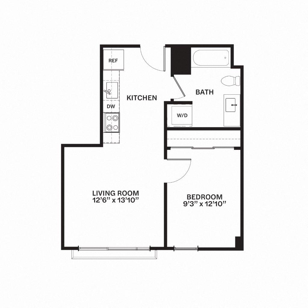 C8 MFTE Floor Plan at Corner 63 Apartments in Seattle, Washington